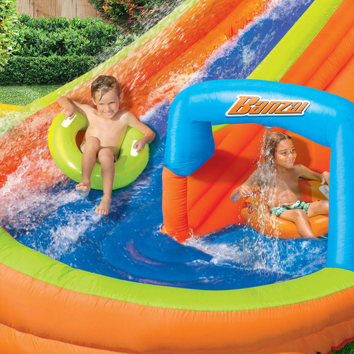 Banzai Lazy River Inflatable Outdoor Adventure Water Park Slide and